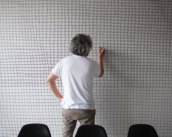 Silvio Salgado: How Did I Get Here (2014), site-specific installation, mixed media (work in progress). Click on the image to download a high-resolution image.