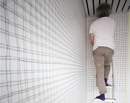 Silvio Salgado: How Did I Get Here (2014), site-specific installation, mixed media (work in progress). Click on the image to download a high-resolution image.